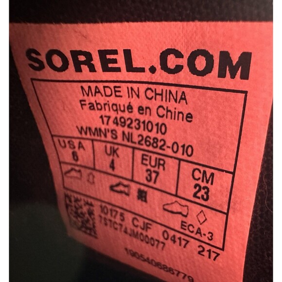 Sorel Farah Black Suede Leather Ankle Boots Tie Tassel Booties Women SIZE‎ 6 - Picture 8 of 10